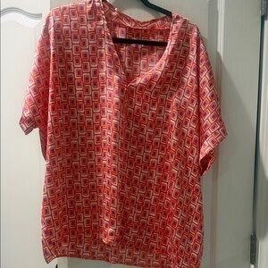 JODIFL Pink Geometric Blouse